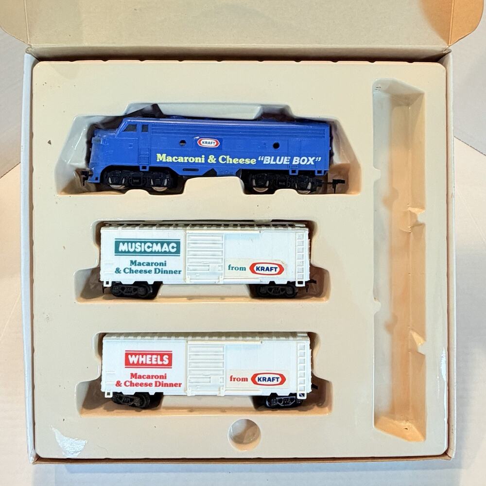 RARE Vintage Kraft Macaroni & Cheese Dinner Train Set Profit Depot HO Scale